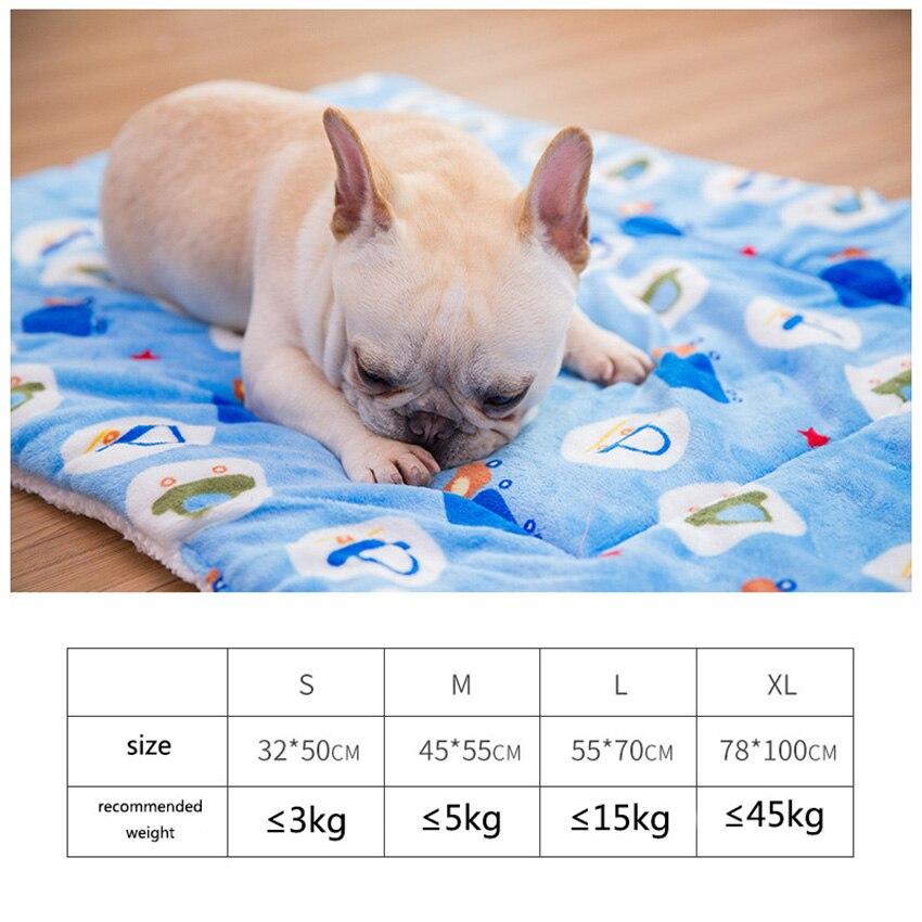 Portable Pet Dog Bed Blankets Washable Puppy Blanket Pad Winter Warm