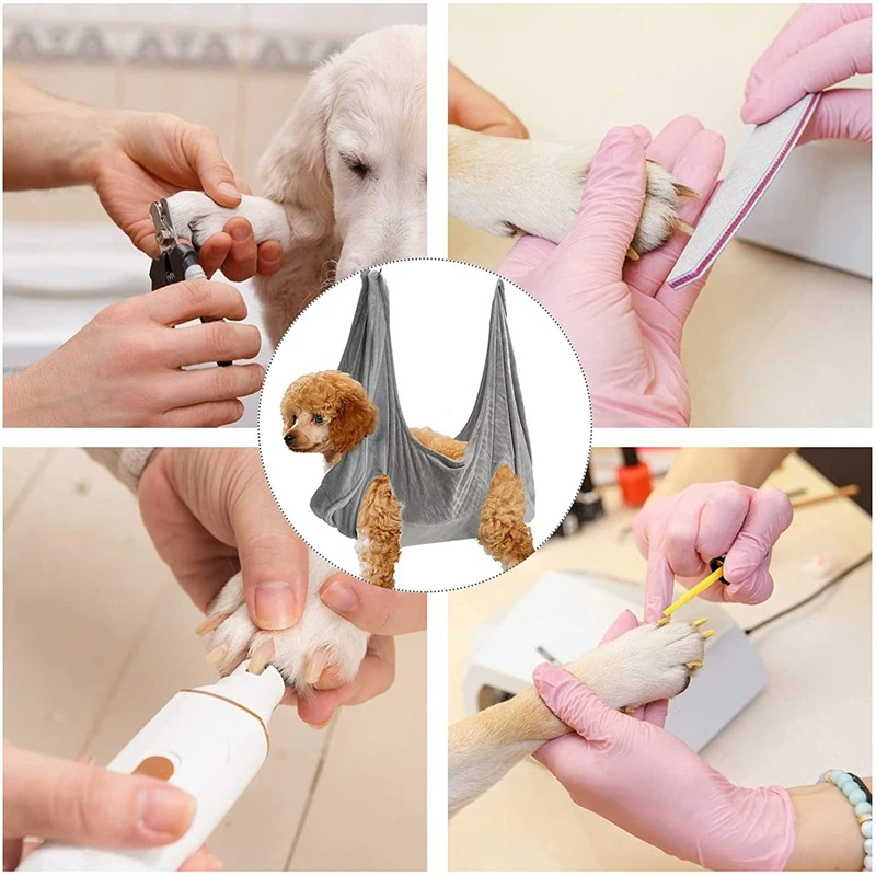 Portable Pet Dog Cat Grooming Hanging Hammock Harness Breathable Groom