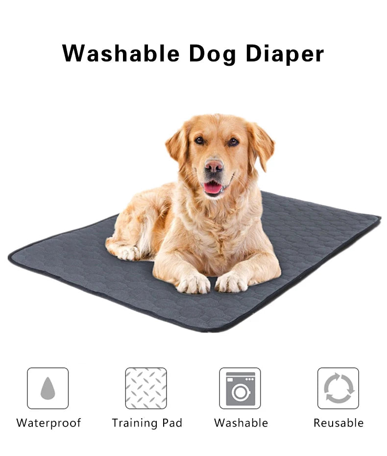 Reusable Pet Diaper Mat for Dogs Training Pee Pads Washable Dog Bed