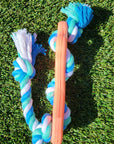 Rubber Bone Dog Chew Toy with Tug Rope -- Great for Active Dogs