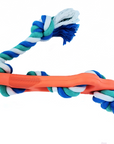 Rubber Bone Dog Chew Toy with Tug Rope -- Great for Active Dogs