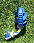 Rubber Football Dog Chew Toy with Tug Rope