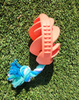 Rubber Football Dog Chew Toy with Tug Rope -- Great for Active Dogs --