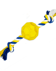 Rubber Soccer Ball Chew Toy with Tug Rope  -- Great for Active Dogs