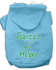 Christmas Pet Dog & Cat Hoodie Screen Printed, "Santa's Lil Helper"