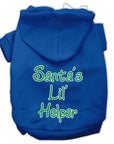 Christmas Pet Dog & Cat Hoodie Screen Printed, "Santa's Lil Helper"