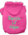 Christmas Pet Dog & Cat Hoodie Screen Printed, "Santa's Lil Helper"