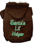 Christmas Pet Dog & Cat Hoodie Screen Printed, "Santa's Lil Helper"