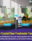 KloudAway Freshwater Aquarium Water Clarifier - 500ml Cloudy Water Treatment for Fish Tanks - Made in USA