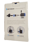 The image displays the back of the Seachem - Impulse 600 gph Pump box. It features a diagram titled "What's Included," illustrating different components of the pump and its uses in both wet and dry settings, including aquariums and reactors.