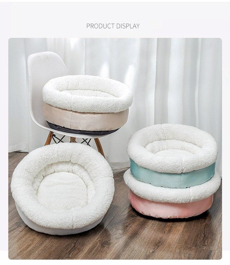 Soft Pet Bed Dog Cat House Puppy Kennel Winter Warm Nest Sofa Cushion