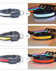 USB and Solar Charge Reflective Led Dog Collar