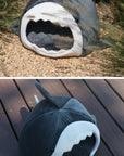 Warm Pet Dog Bed Shark Shape Breathable Cat House Winter Waterproof