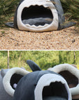 Warm Pet Dog Bed Shark Shape Breathable Cat House Winter Waterproof