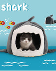 Warm Pet Dog Bed Shark Shape Breathable Cat House Winter Waterproof