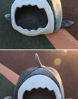 Warm Pet Dog Bed Shark Shape Breathable Cat House Winter Waterproof