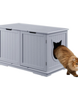 X-Large Cat Washroom Bench Litter Box Enclosure Furniture Box House