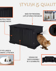 X-Large Cat Washroom Bench Litter Box Enclosure Furniture Box House