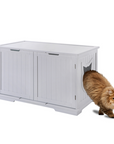 X-Large Cat Washroom Bench Litter Box Enclosure Furniture Box House