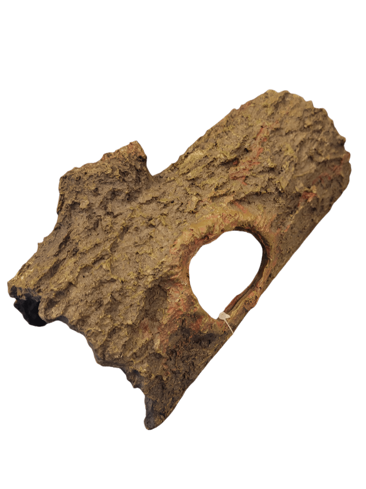 The Zilla Bark Bends Hide in medium size features a jagged, rugged texture with a large hole in the center set against a plain background.