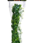 The Zoo Med - Amazonian Phyllo - Large package contains artificial foliage with green plastic leaves for aquarium or terrarium decor. The top showcases a vibrant illustration of plants and reptiles.