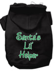 Christmas Pet Dog & Cat Hoodie Screen Printed, "Santa's Lil Helper"