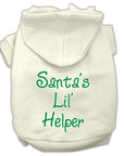 Christmas Pet Dog & Cat Hoodie Screen Printed, "Santa's Lil Helper"