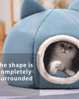 Pet Dog Cat Tent House Kennel Winter Warm Nest Soft Sleeping Sofa Pad