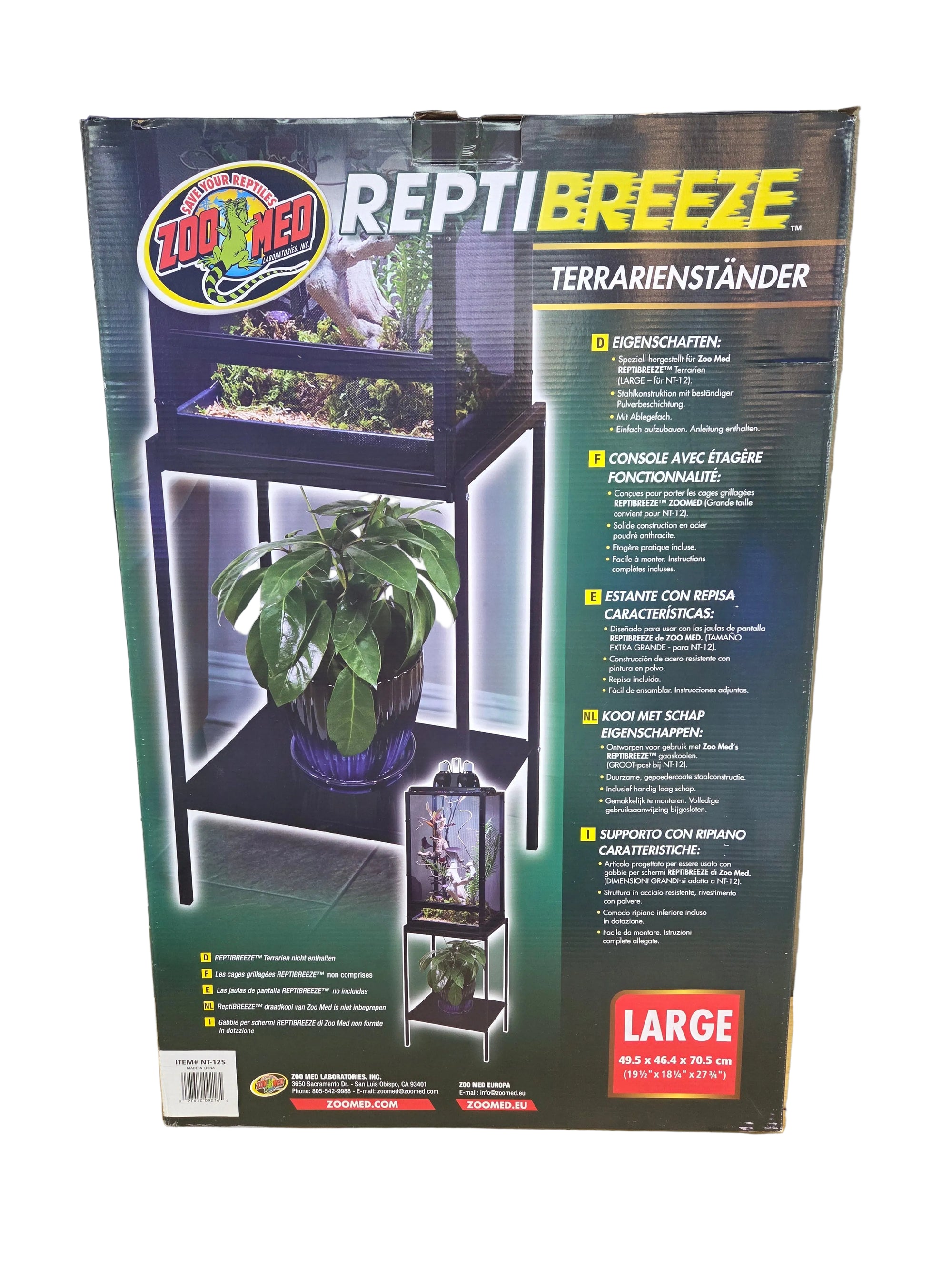 Zoo Med - Reptibreeze Terrarium Stand w/ Shelf - fits Large Reptibreeze Enclosures