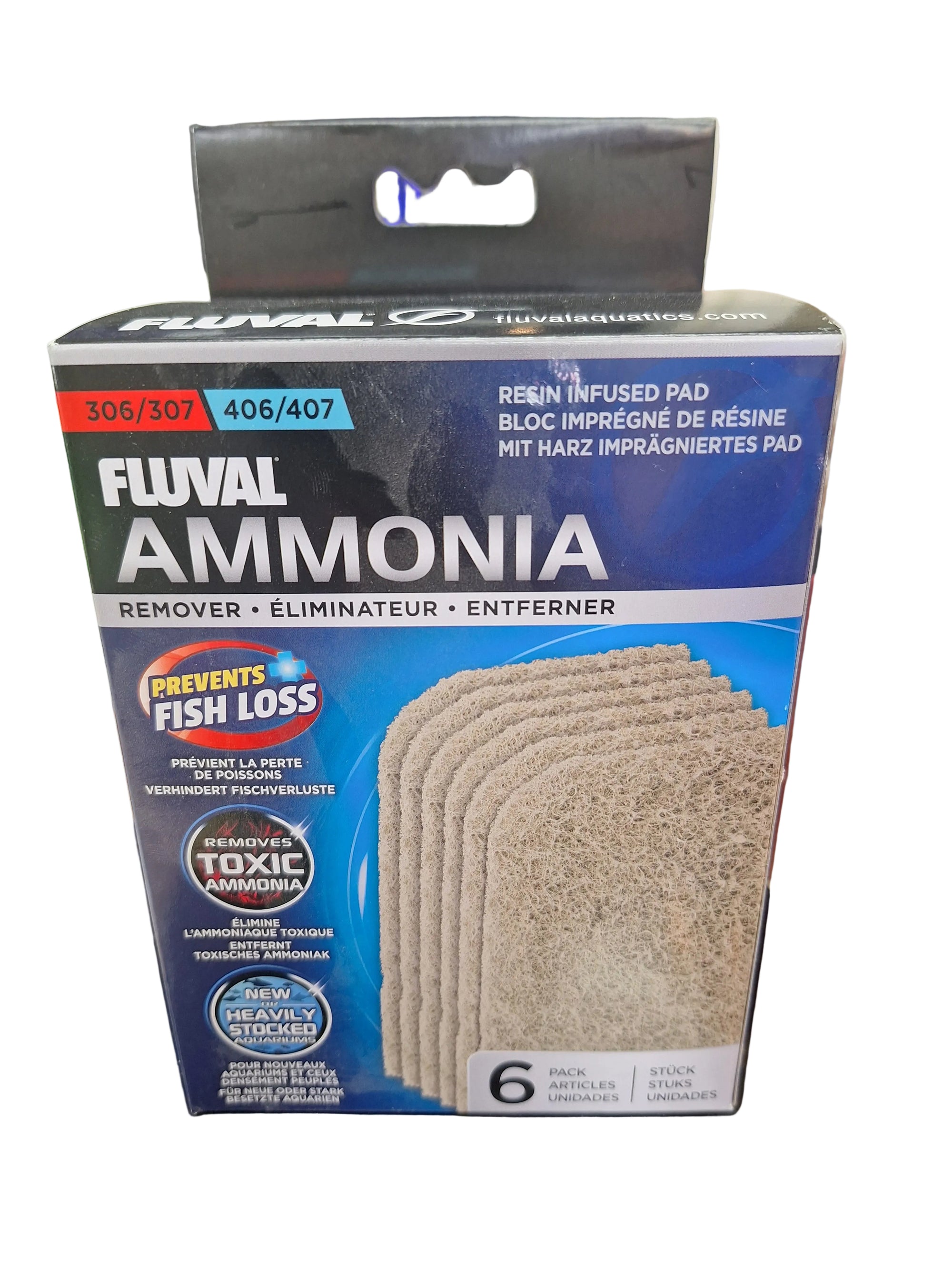 Fluval - Ammonia Remover - 306/307 - 406/407 - 6pk
