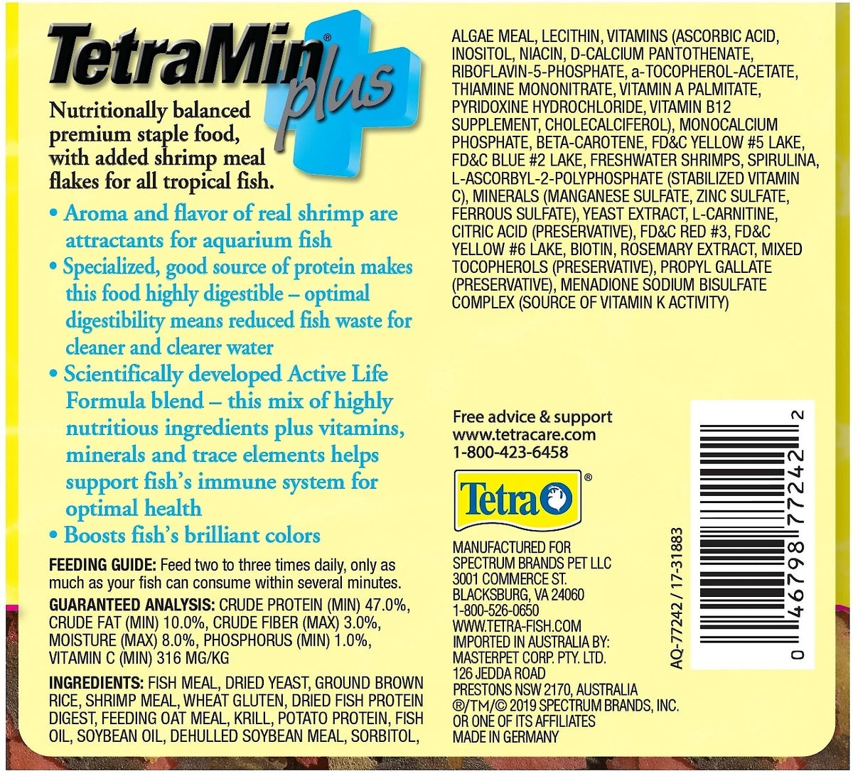 Tetra - TetraMin Tropical Flakes + Plus