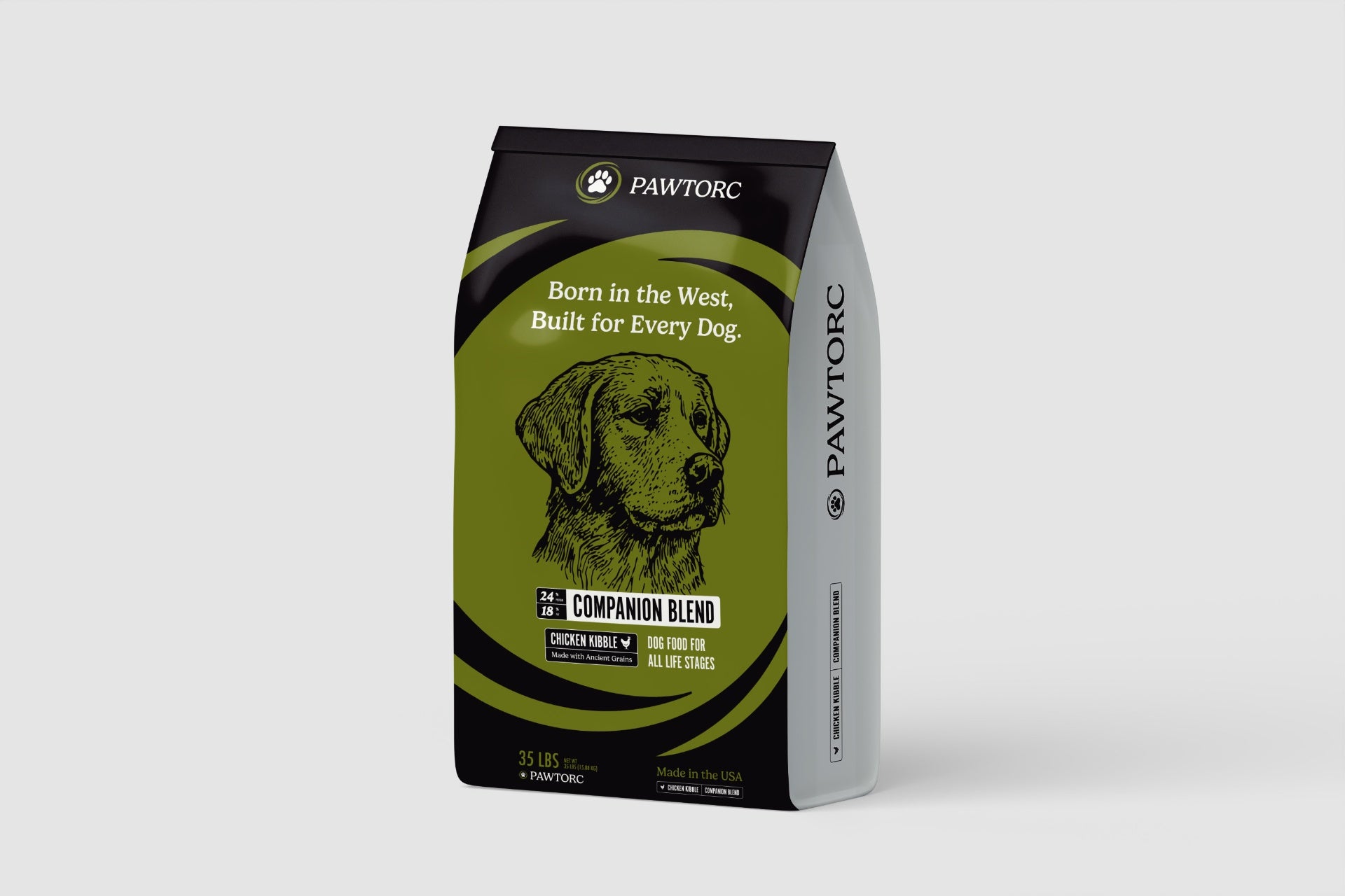 Pawtorc - Chicken Kibble Companion Blend - Dog Food • Chicken Kibble - 24/18 Protein/Fat • 35 lb