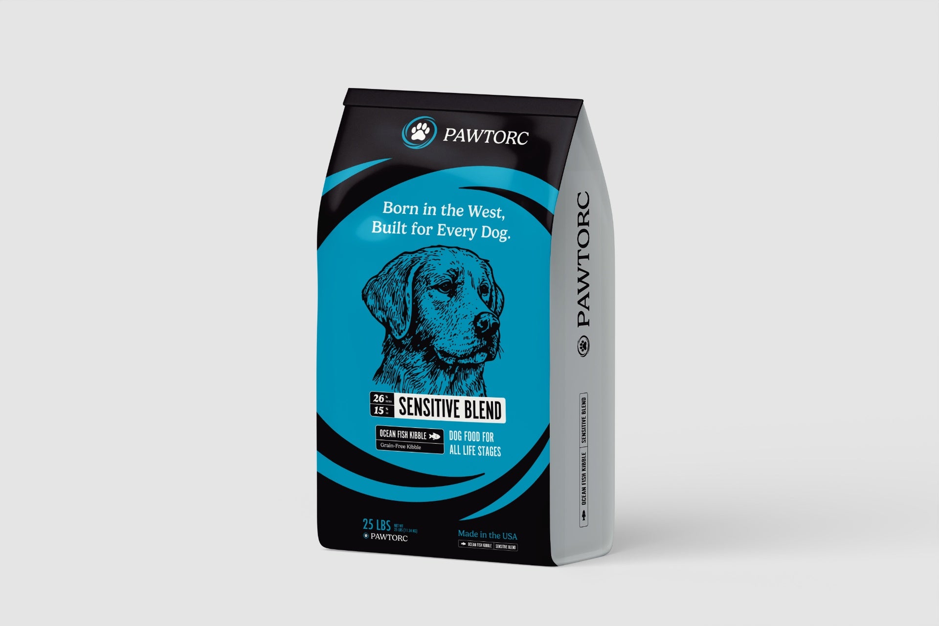 Pawtorc - Sensitive Blend - Dog Food • Ocean Fish Kibble - 26/15 Protein/Fat • 25 lb