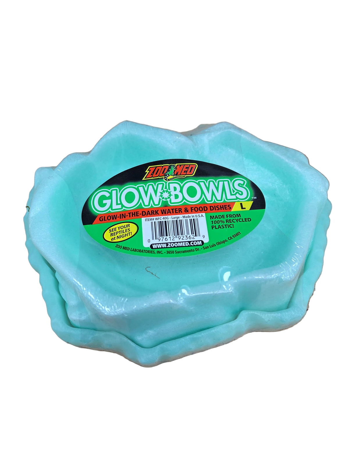 Zoo Med - Glow•Bowls - glow in the dark food and water dishes - Large