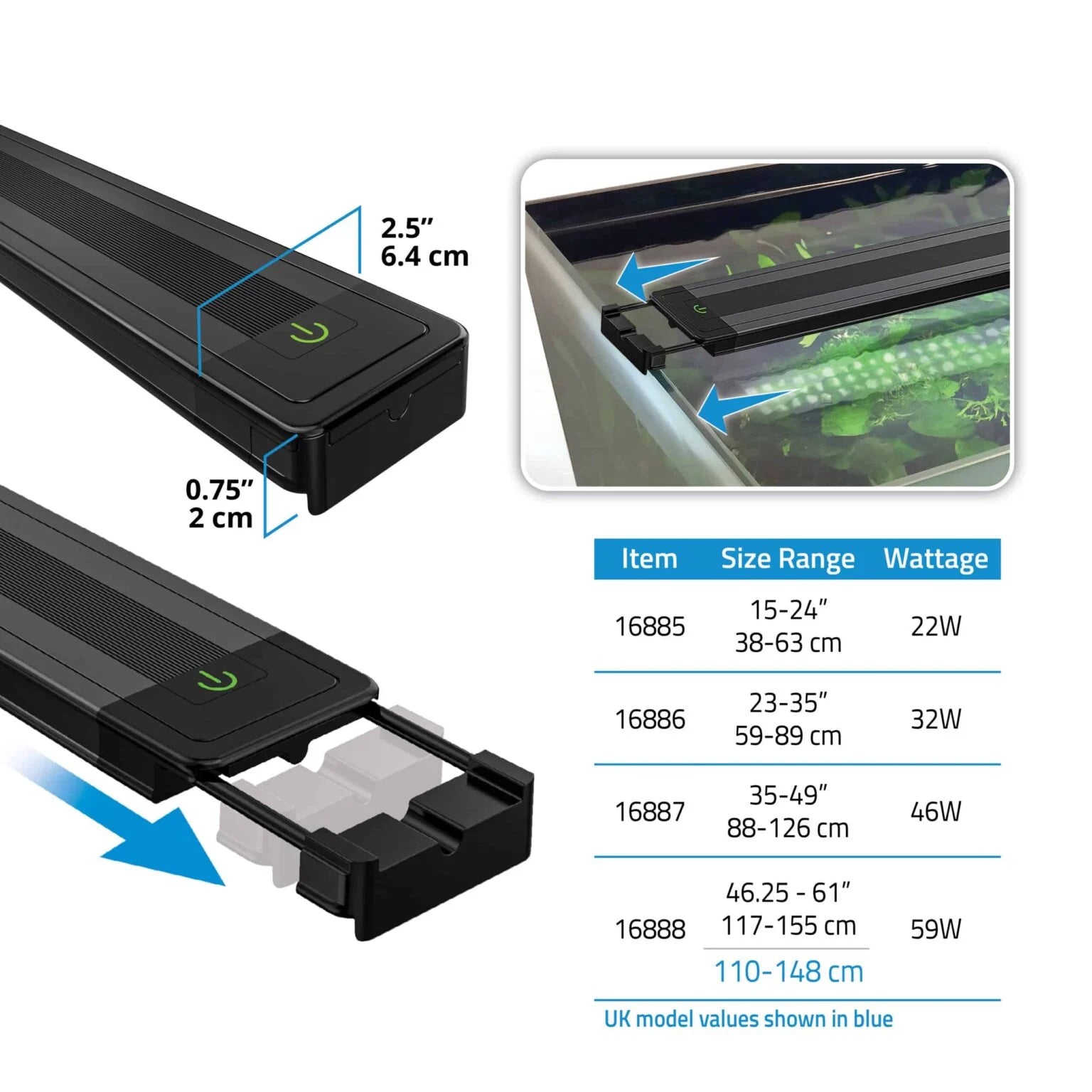 Fluval - Plant 4.0 LED, 46W, 35-49″ / 88-126 cm