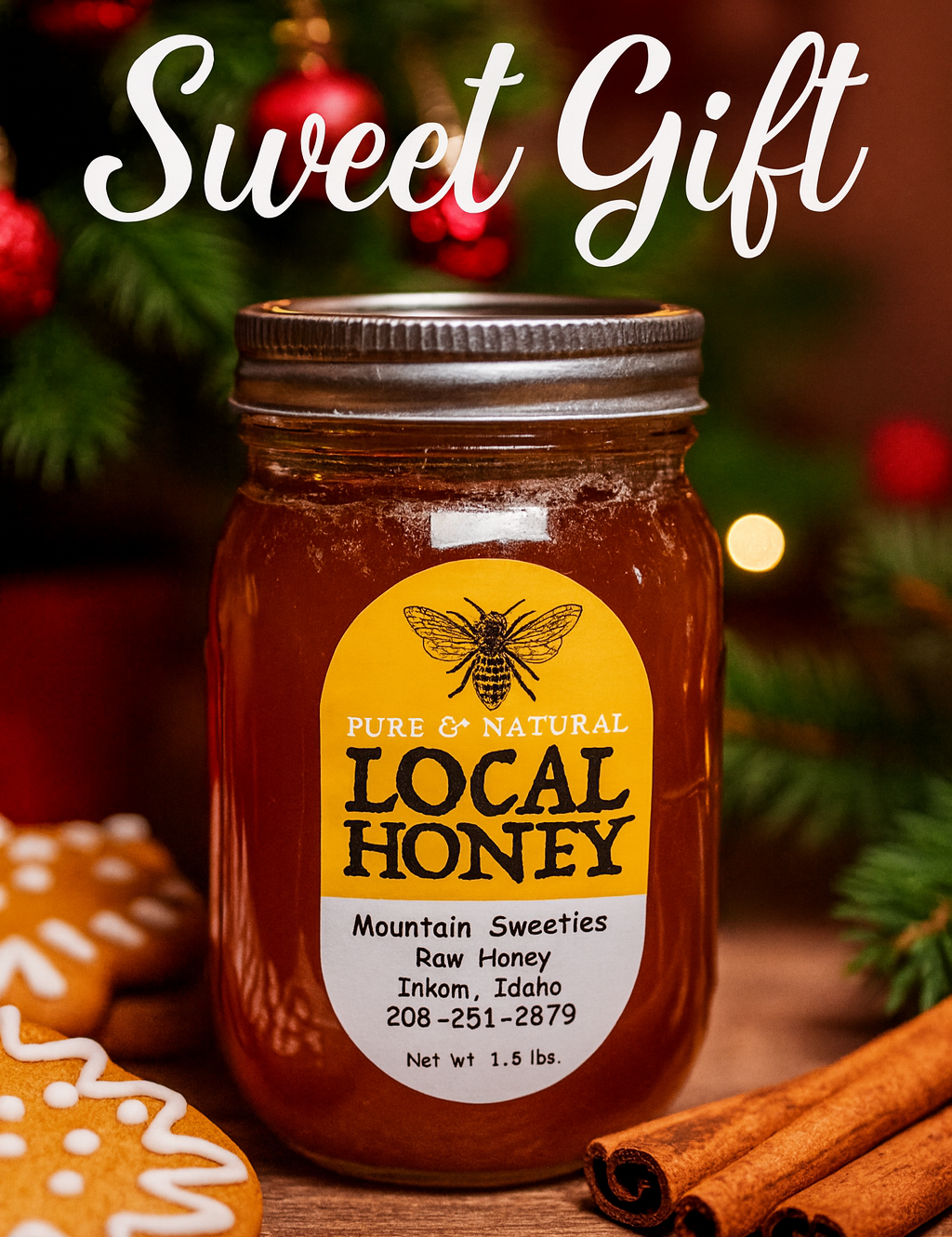 Mountain Sweeties - Local Honey - 1.5lb Jar